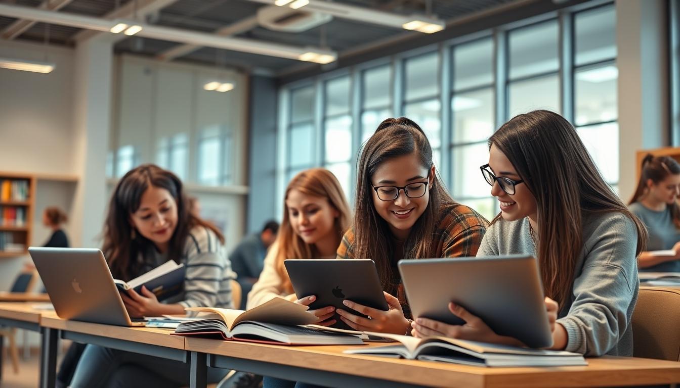 Student using online courses for flexible education